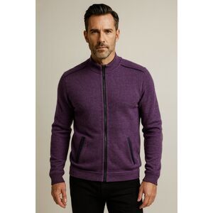 John Varvatos Star USA Maroon Full Zip Cardigan Sweater Top Mens Size Large